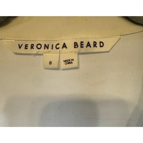 VERONICA BEARD Gilan Top Puff Sleeve Button Up Shirt Size 8 - Picture 5 of 7